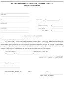 Summons Of Garnishment Form - Magistrate Court Of Fayette County State Of Georgia