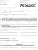 Notice Of Unsupervised Administration To Be Mailed To A Distributee Form - County Of Allen, Indiana