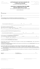Ns Form 1 - Appearance Notice Issued By A Peace Officer Form - Nova Scotia, Canada