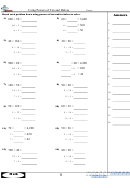 Using Powers Of Ten And Halves - Math Worksheet With Answer Key