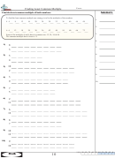 Finding Least Common Multiple Worksheet With Answer Key