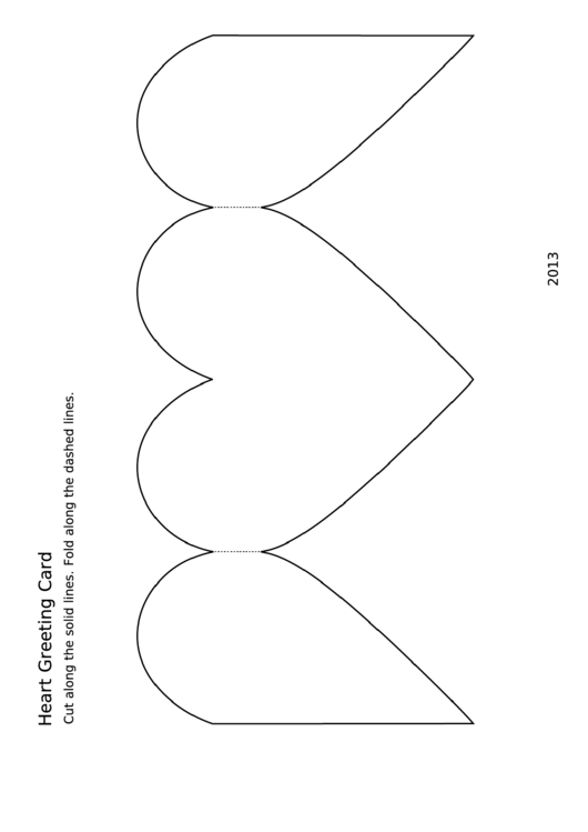 Heart Greeting Card Template Printable pdf