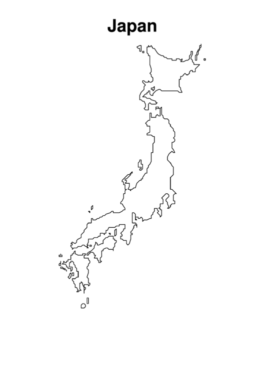 Japan Map Coloring Sheet printable pdf download