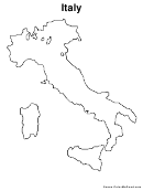 Italy Map Coloring Sheet