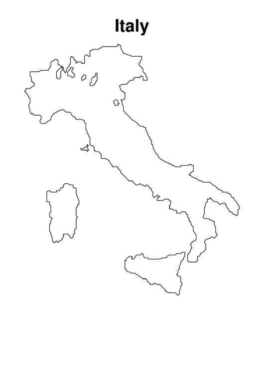 Italy Map Coloring Sheet Printable pdf