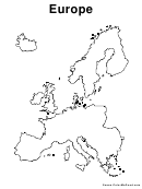 Europe Map Coloring Sheet