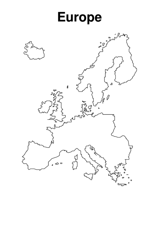 Europe Map Coloring Sheet Printable pdf
