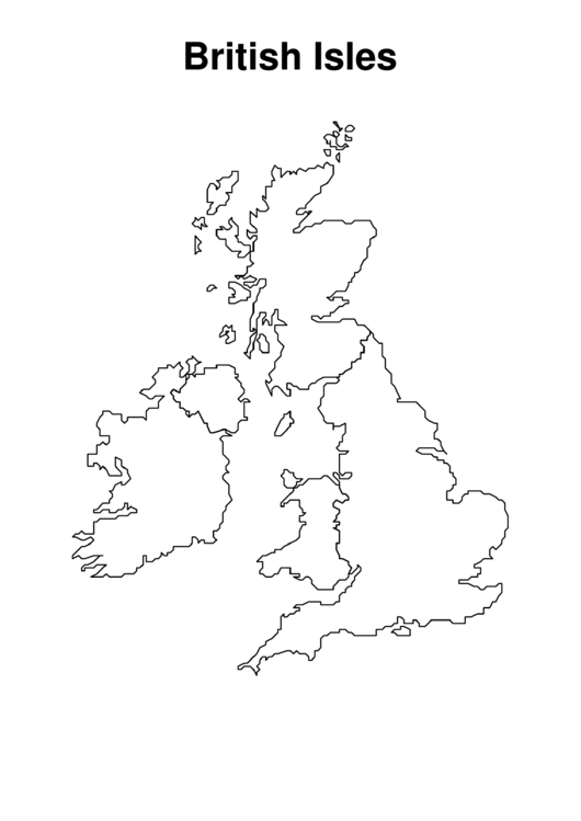British Isles Map Coloring Sheet Printable pdf
