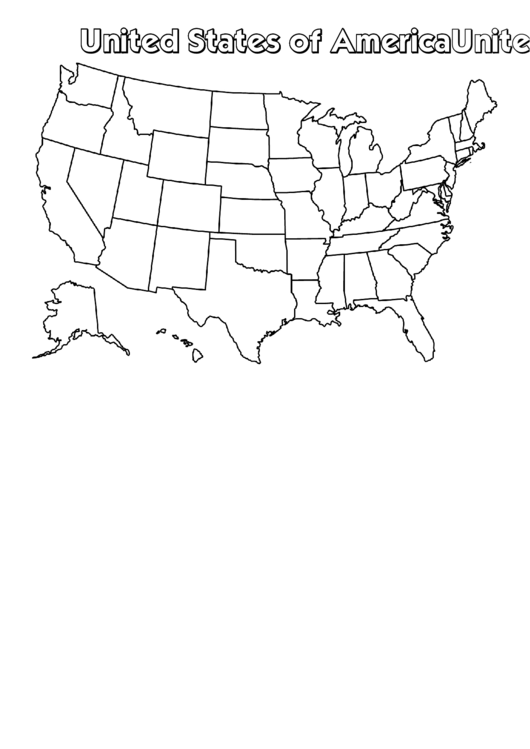 Usa Map Coloring Sheet Printable pdf