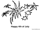 Happy Of 4th July Coloring Sheet