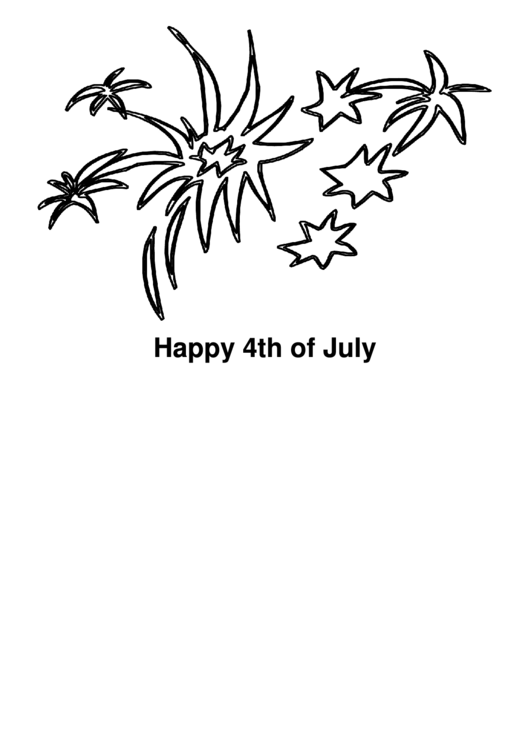 Happy Of 4th July Coloring Sheet Printable pdf