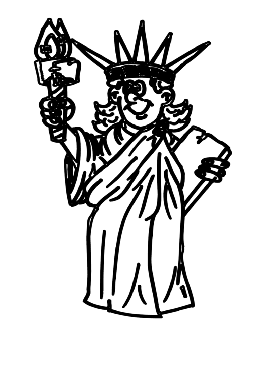 The Statue Of Liberty Coloring Sheet Printable pdf