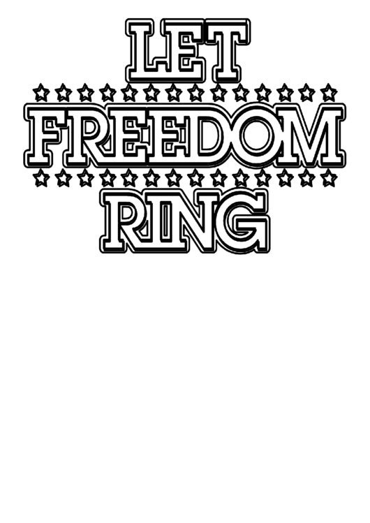 Let Freedom Ring Coloring Sheet Printable pdf