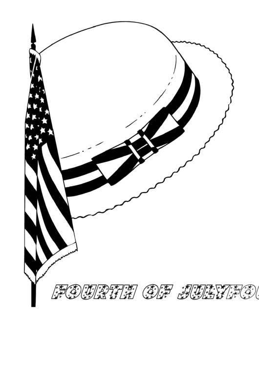 Fourth Of July Patriotic Coloring Sheet Printable pdf