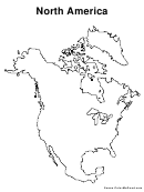 North America World Map Coloring Sheet