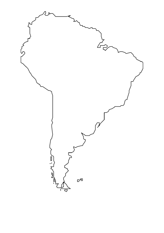 South America World Map Coloring Sheet