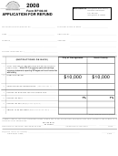 Form Rf100-65 - Application For Refund - 2008
