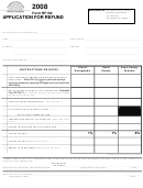 Form Rf100 - Application For Refund - 2008 Printable pdf