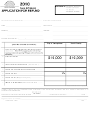 Form Rf100-65 - Application For Refund - 2010