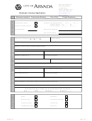 Business License Application Form - City Of Arvada, Co 2011