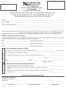 Form Met 2 Adj - Application For Refund Of Maryland Estate Tax To Be Paid Directly To The Register Of Wills