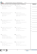 Finding Distributive Property Of Multiplication Worksheet Printable pdf
