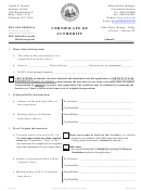 Form Cf-1 - Certificate Of Authority - 2013 Printable pdf