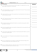 Finding Product (3x2) - Math Worksheet With Answer Key