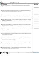Finding Product (3x2) - Math Worksheet With Answer Key