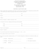 Income Tax Form Individual Questionnaire - City Of Wapakoneta