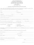 Income Tax Form Business And Professional Questionnaire - City Of Wapkoneta