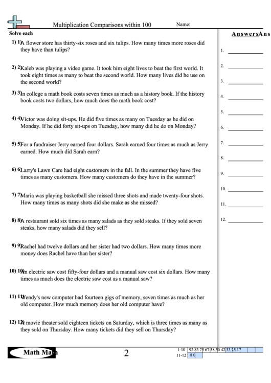 Precalculus Worksheets With Answers Pdf / Free Calculus Worksheets