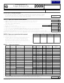 Form 10 - Underpayment Of Oregon Estimated Tax - 2009