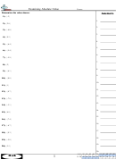 Examining Absolute Value Worksheet With Answer Key