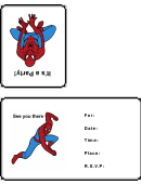 Birthday Invitation Card Template (spiderman)
