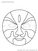 Chinese Opera Mask Template