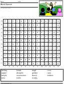 Easter Word Search Worksheet With Answers