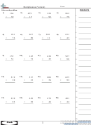 Multiplication (vertical) Worksheet With Answer Key