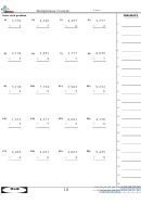 Multiplication (vertical) - Math Worksheet With Answer Key
