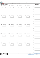 Multiplication (vertical) Worksheet With Answer Key