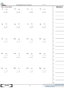 Multiplication (vertical) Worksheet