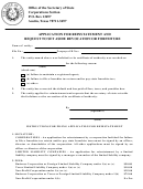 Form 801 - Application For Reinstatement And Request To Set Aside Revocation Or Forfeiture