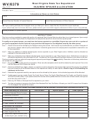 Form Wv/8379 - Injured Spouse Allocation - State Of West Virginia