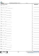 Multiplying Multiples Of 10 Worksheet With Answer Key