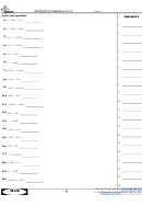 Multiplying Multiples Of 10 Worksheet With Answer Key