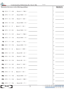 Understanding Multiplying By 10s & 100s - Math Worksheet With Answer Key Printable pdf