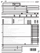 Form 43 - Idaho Part-year Resident & Nonresident Income Tax Return 2007