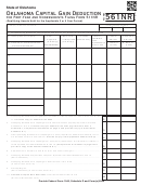 Fillable Form 561nr - Oklahoma Capital Gain Deduction - 2016 Printable pdf