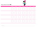 Things I Need To Work On - Behavior Chart Template - Minnie Mouse