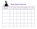 Things I Need To Work On Behaviour Chart - Maleficent
